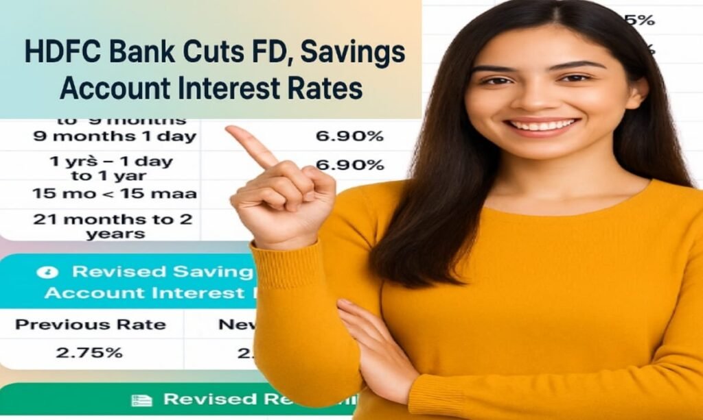 HDFC Cuts Interest Rates on FDs & Savings Accounts