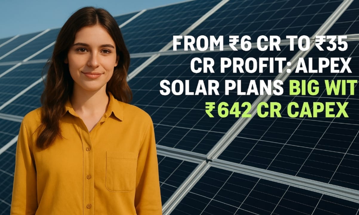 From ₹6 Cr to ₹35 Cr Profit: Alpex Solar Plans Big With ₹642 Cr Capex