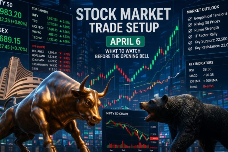 6 अप्रैल के लिए ट्रेड सेटअप: ओपनिंग बेल से पहले जानने वाली 15 अहम बातें